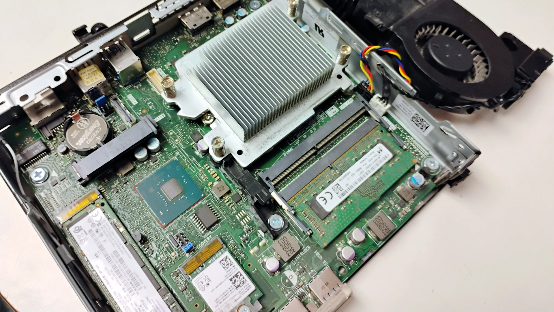 Partly cleaned components