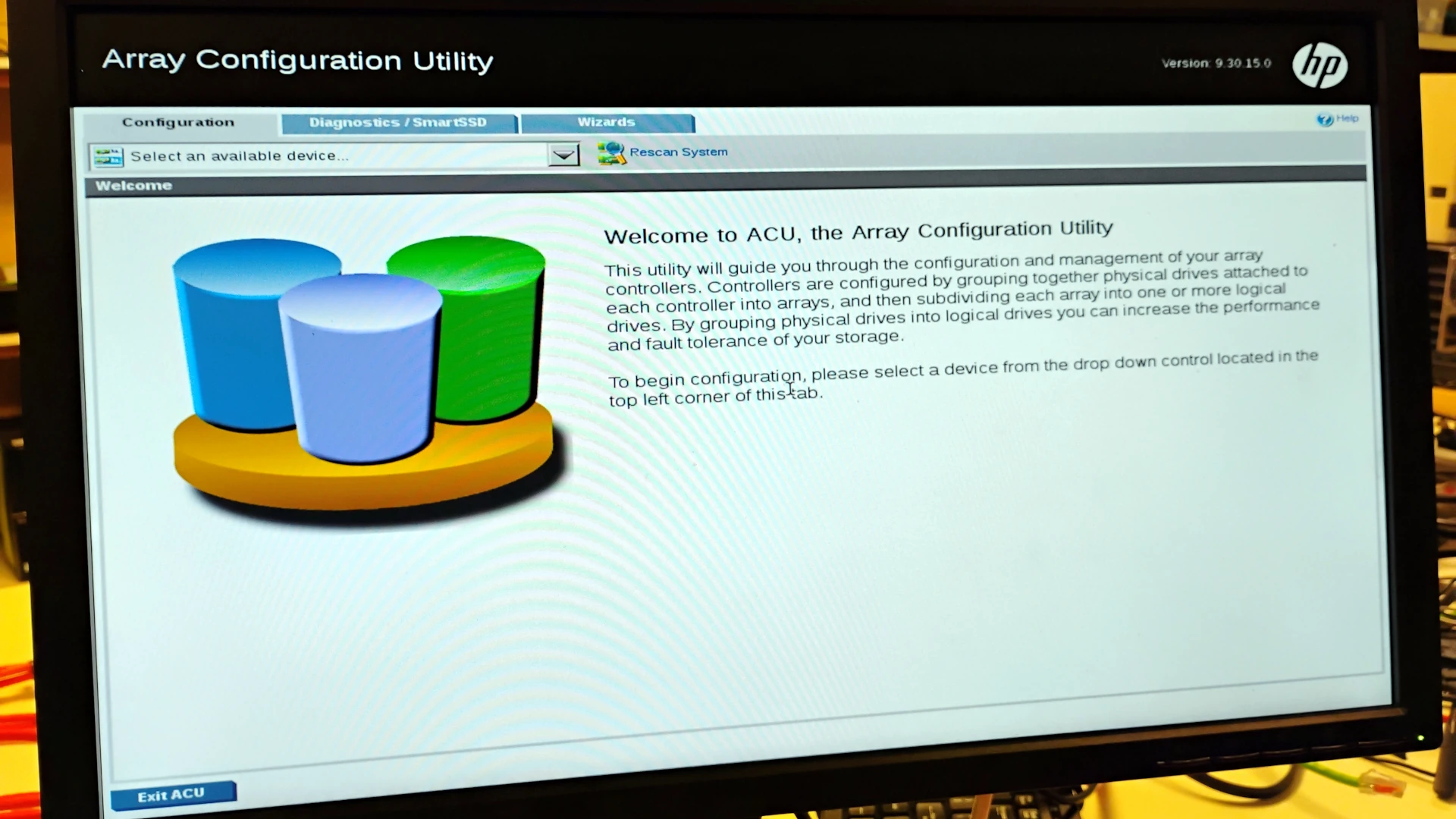 HP Array Configuration Utility