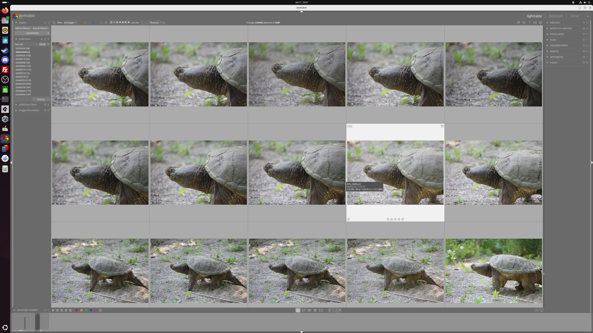 Darktable running under Ubuntu 24.04
